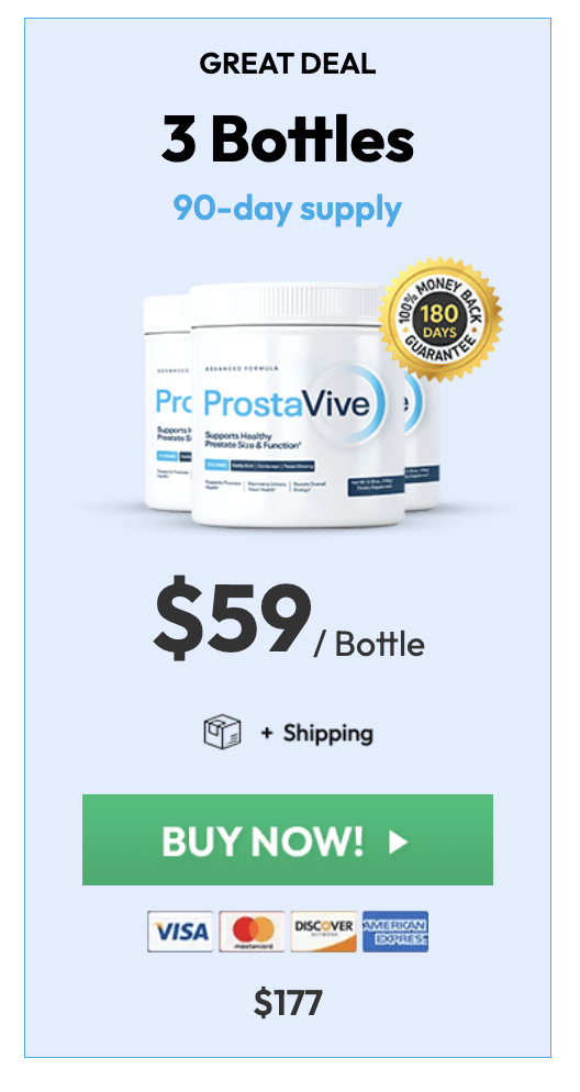 ProstaVive 3 bottles great deal package offer